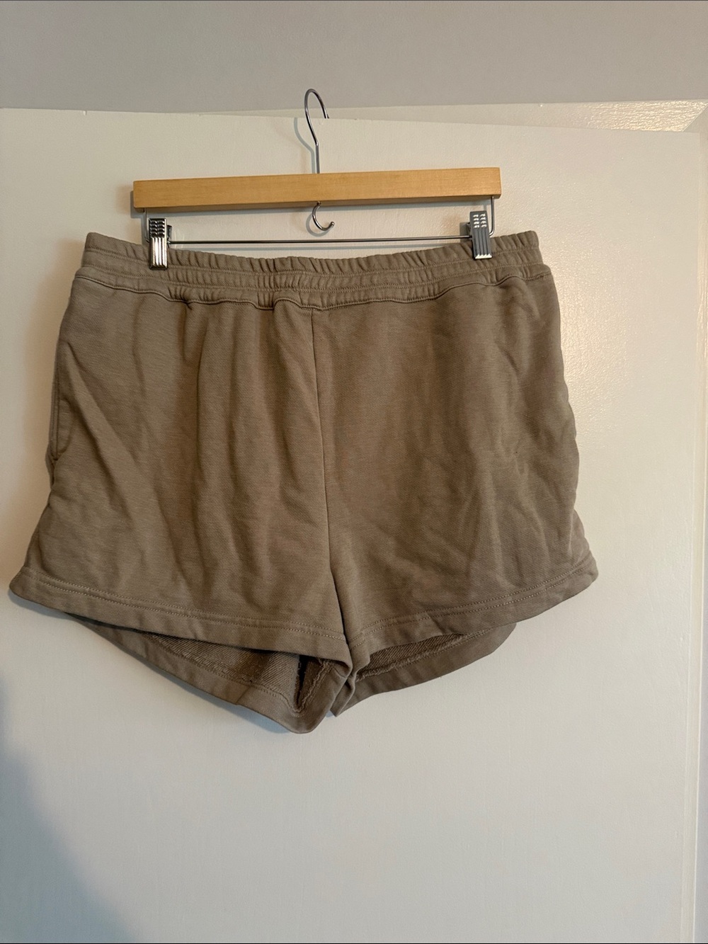Comfort-Ready Athletic Shorts in Taupe